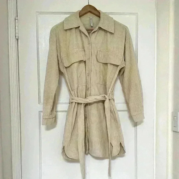 Rachel Pally corduroy Indy Jacket Overshirt in parchment beige cream work shirt - Picture 1 of 14